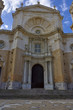 View of the old catholyc cathedral in Cadiz