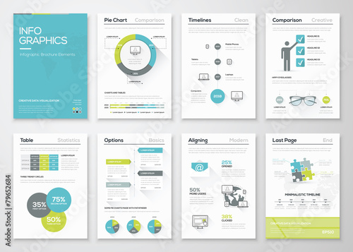 Fotografía Fresh infographics vector concept. Business graphics brochures