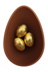 Wall Mural - nest of chocolate easter eggs