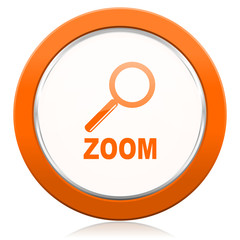 Aufkleber - zoom orange icon
