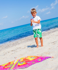 Poster - Boy with kite.