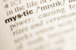 Dictionary definition of word mystic