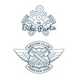 Set of biker vector badges