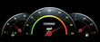 Vector Speedometer. Temperature indicator and fuel