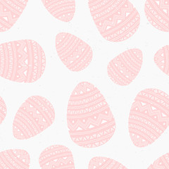 Wall Mural - Hand Drawn Easter Eggs Pattern