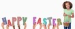 © WavebreakmediaMicro - Composite image of hands holding up happy easter