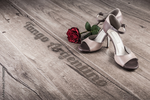 Argentine tango poster or postcard Фотошпалери