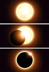 Wall Mural - space eclipse banners
