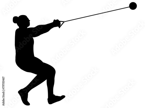 Silhueta Lancamento De Peso Stock Illustration Adobe Stock