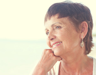 Wall Mural - portrait of a beautiful older woman