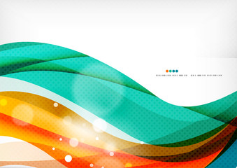 Green and orange lines modern abstract background