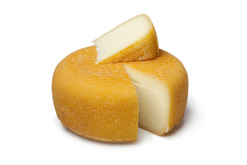 Port salut cheese with a slice