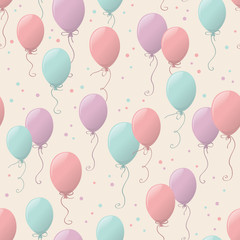 Fototapete - seamless pattern with balloons