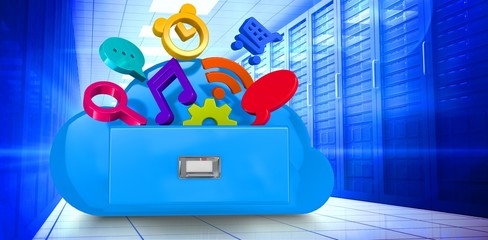 Aufkleber - Composite image of cloud computing drawer