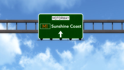Wall Mural - Sunshine Coast Australia Highway Road Sign