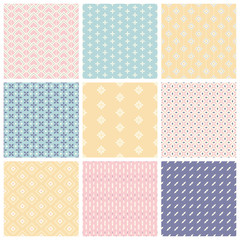 Poster - set of seamless patterns
