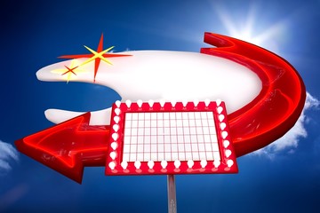 Fototapete - Composite image of neon sign