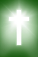 Composite image of white cross