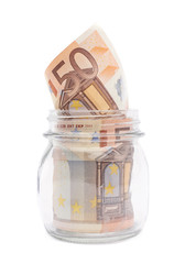 Poster - Multiple bank notes in a jar