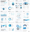 Big colletion of blue infographic business vector elements EPS10