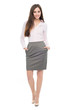 © pikselstock - Full length of young businesswoman standing