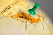 Location Mexico. Green pin on the map.