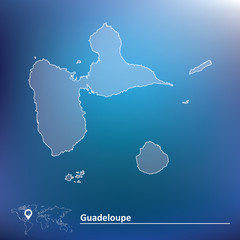 Wall Mural - Map of Guadeloupe