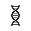 The dna icon. DNA symbol. Flat