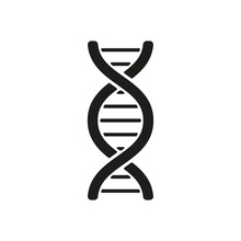 The Dna Icon. DNA Symbol. Flat