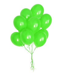 green balloons