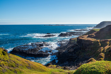 rugged australian coastline on phillip island