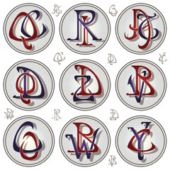 Wall Mural - Set letters for corporate identity and product design