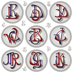 Wall Mural - Set letters for corporate identity and product design