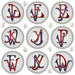 Wall Mural - Set letters for corporate identity and product design