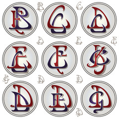 Wall Mural - Set letters for corporate identity and product design