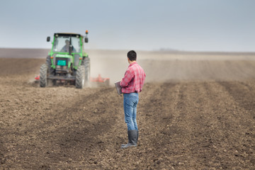 Farmer on field