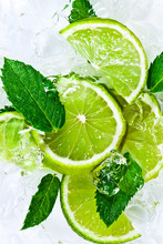 Lime Slices And Peppermint
