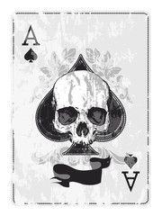 Ace of spades with skull