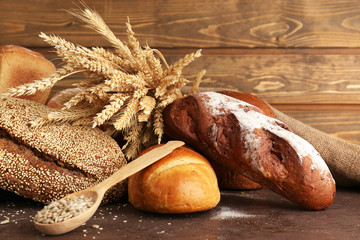 Sticker - Different bread with ears and sunflower seeds