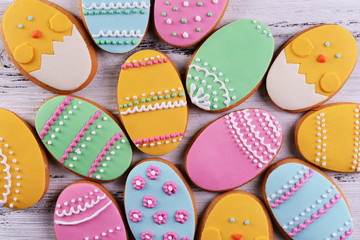 Wall Mural - Delicious Easter cookies background