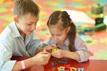 Wall Mural - girl with boy