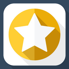 Wall Mural - golden star icon with long shadow