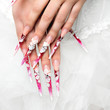 Wedding design on  nails bride.