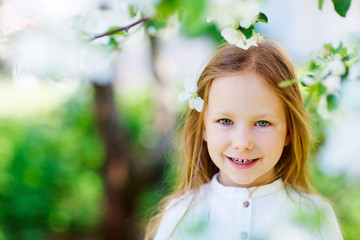 Canvas Print - Little girl spring portrait