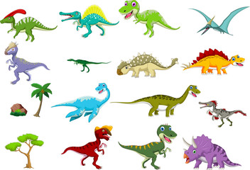  Zestaw kolekcja kreskówka dinozaur dla Ciebie projekt