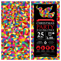 Canvas Print - Christmas Dove Invitation Card