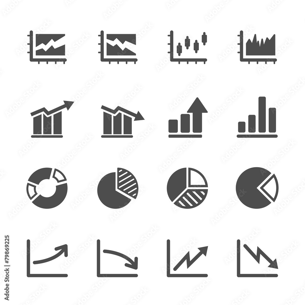 Infographic Icon Graph infographic and chart icon set 5, vector eps10 Stock Vector | Adobe Stock