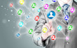 © Natalia Merzlyakova - man hand pressing social media icon