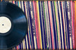 Vinyl record with copy space, vintage process