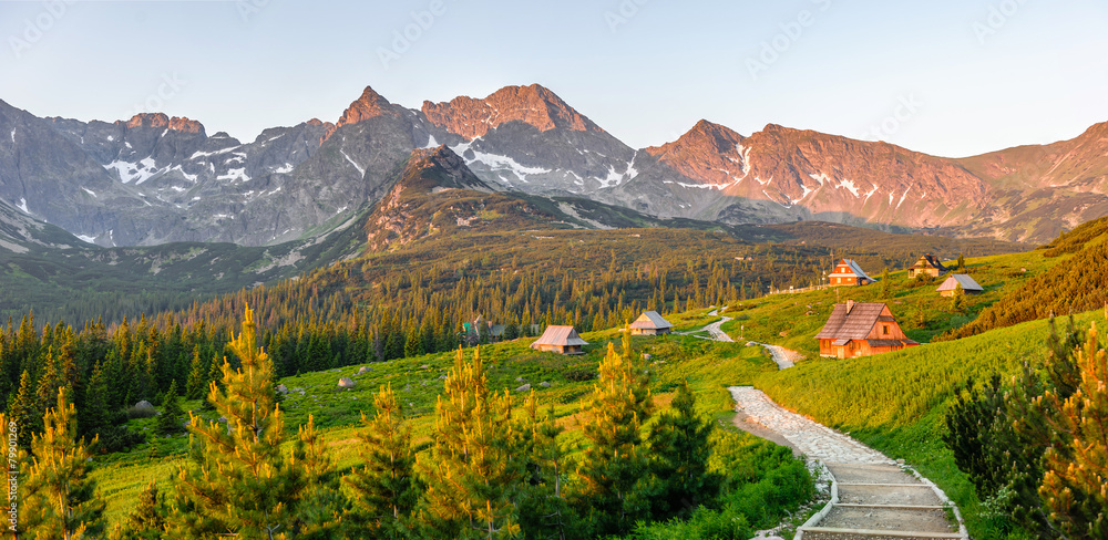Obraz na płótnie Polish Tatra mountains Hala Gąsienicowa w salonie